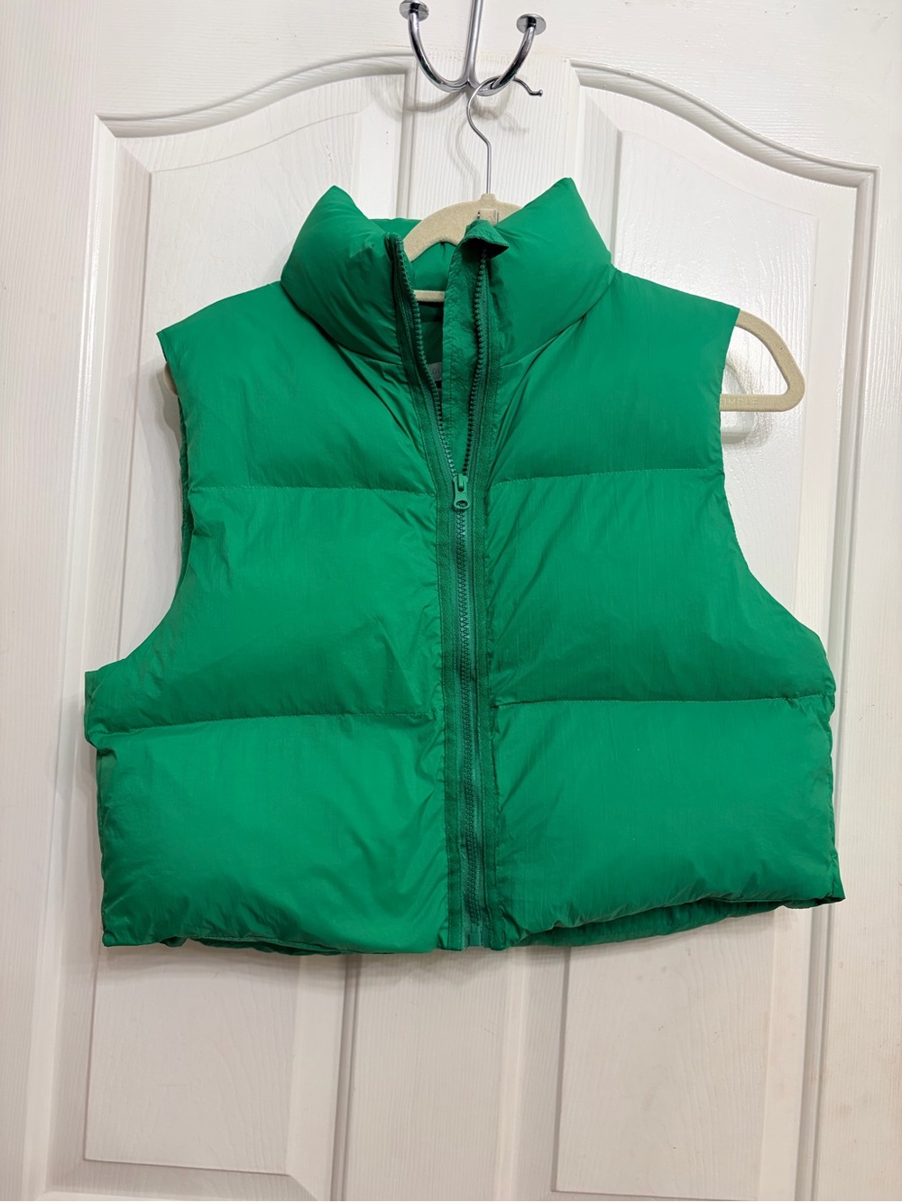 Olivaceous Green Quilted Puffer Vest